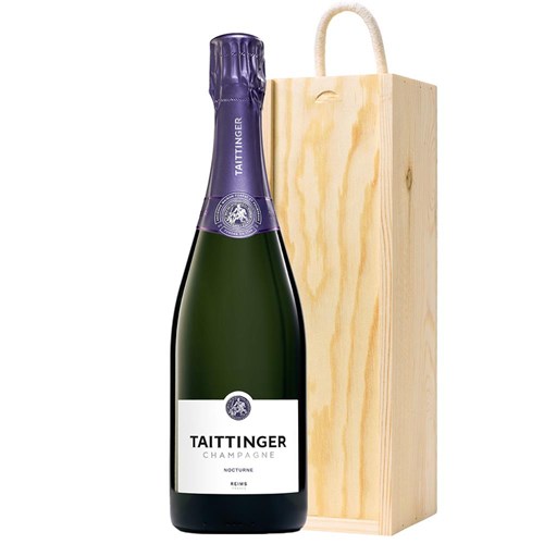 Taittinger Nocturne NV Champagne, 75cl In Pine Wooden Gift Box